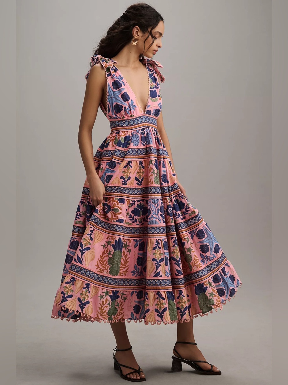 Seashell Tapestry Midi Dress - Picture 7 of 7